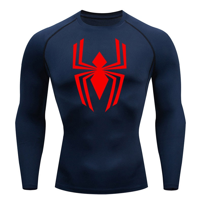 Spectacular Web-Slinging Long Sleeve Compression Shirt