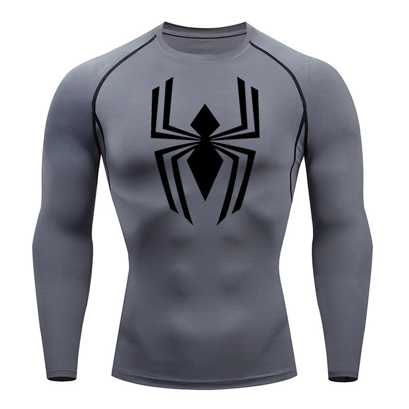 Spectacular Web-Slinging Long Sleeve Compression Shirt