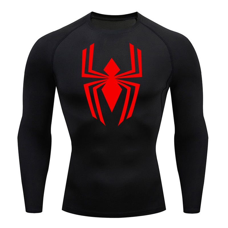 Spectacular Web-Slinging Long Sleeve Compression Shirt