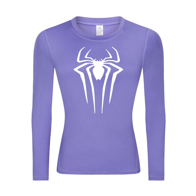 Web-Slinging Woman's Long Sleeve Compression Shirt