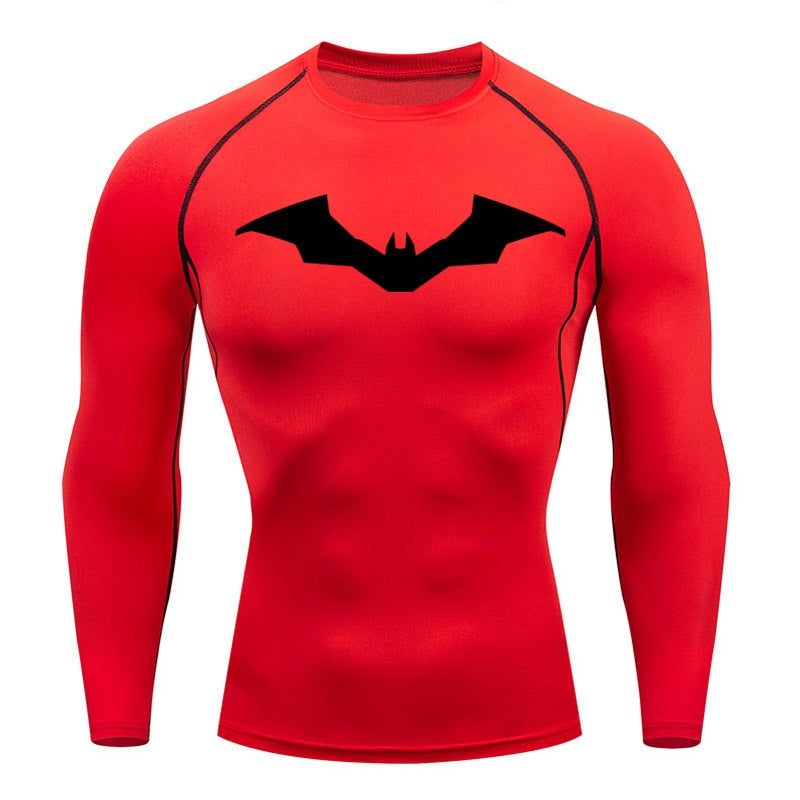 Pattinson Dark Knight Long Sleeve Compression Shirt