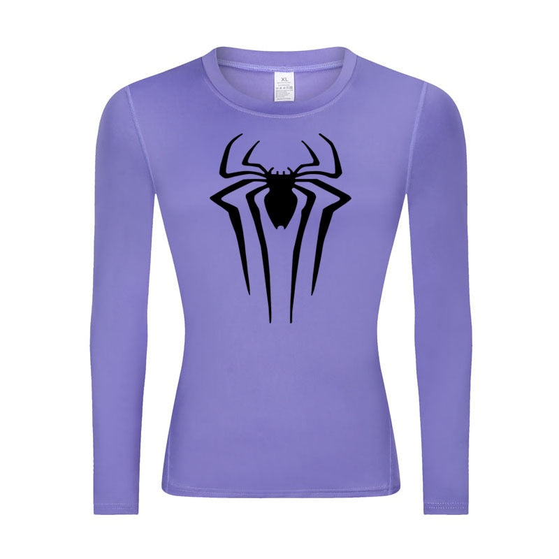 Web-Slinging Woman's Long Sleeve Compression Shirt