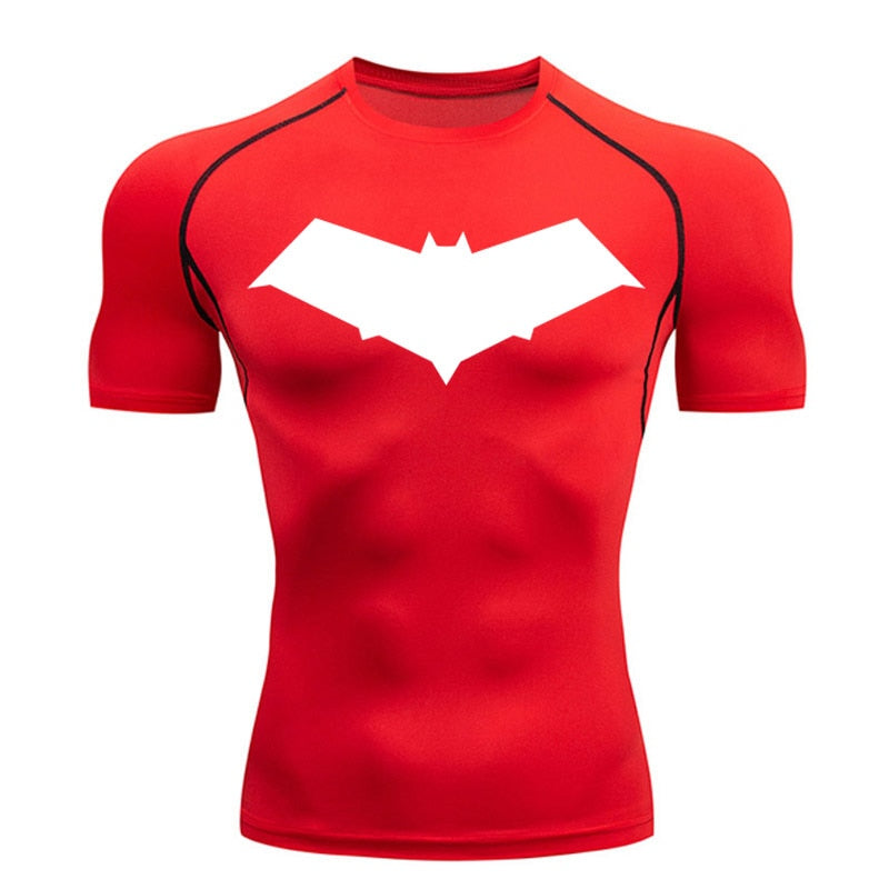 Red Hooded Vigilante Compression Shirt