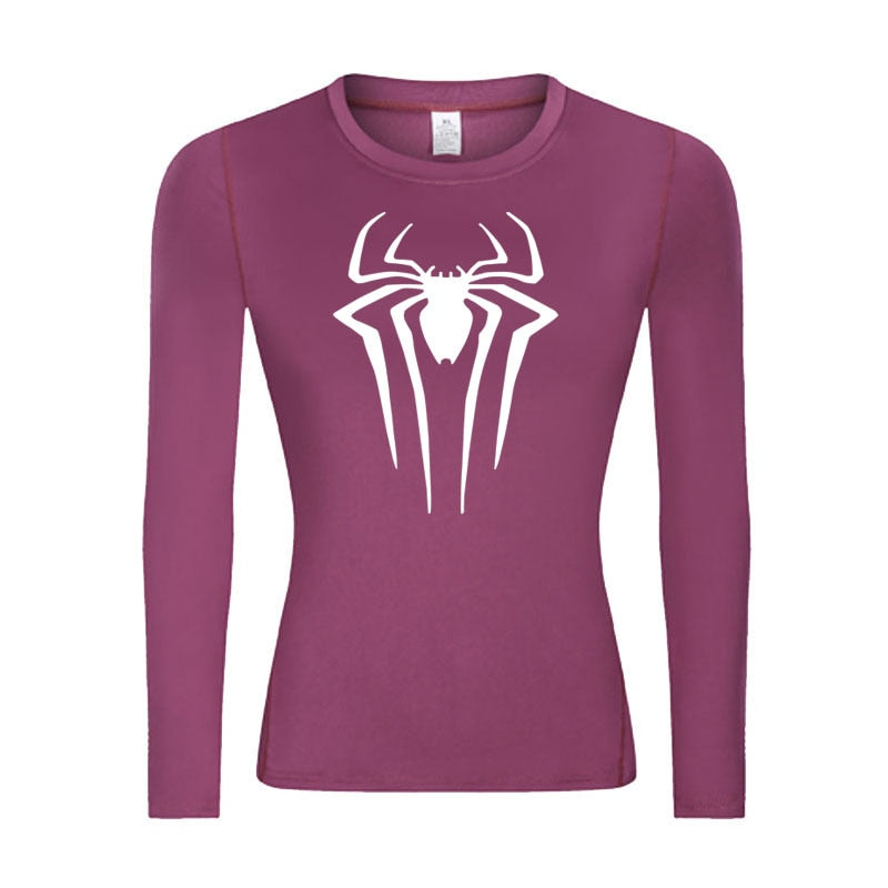 Web-Slinging Woman's Long Sleeve Compression Shirt