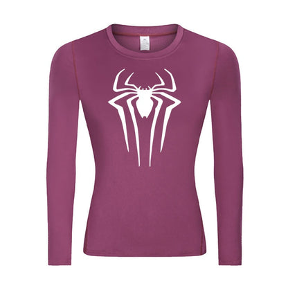 Web-Slinging Woman's Long Sleeve Compression Shirt