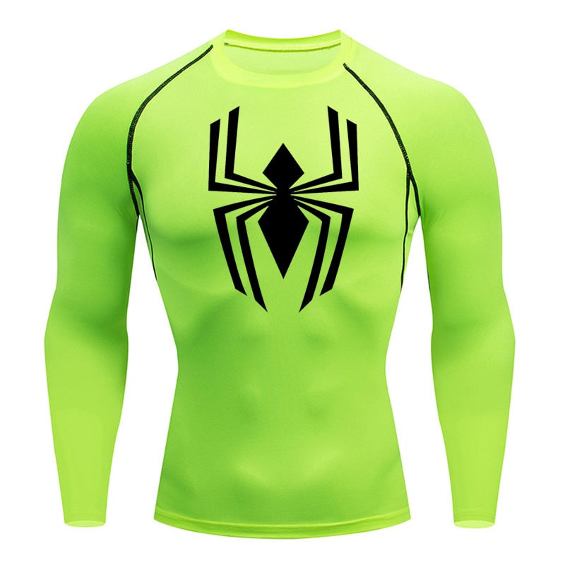 Spectacular Web-Slinging Long Sleeve Compression Shirt