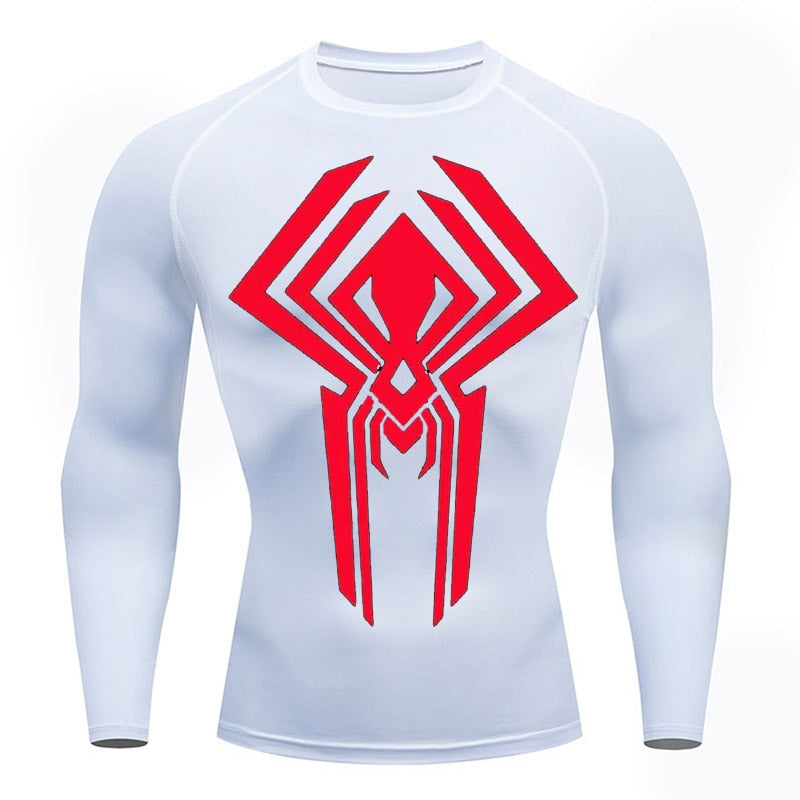 Black Red Spider Man Superhero Compression Shirt Long Sleeve  Compression  shirt men, Compression shirt, Compression t shirt