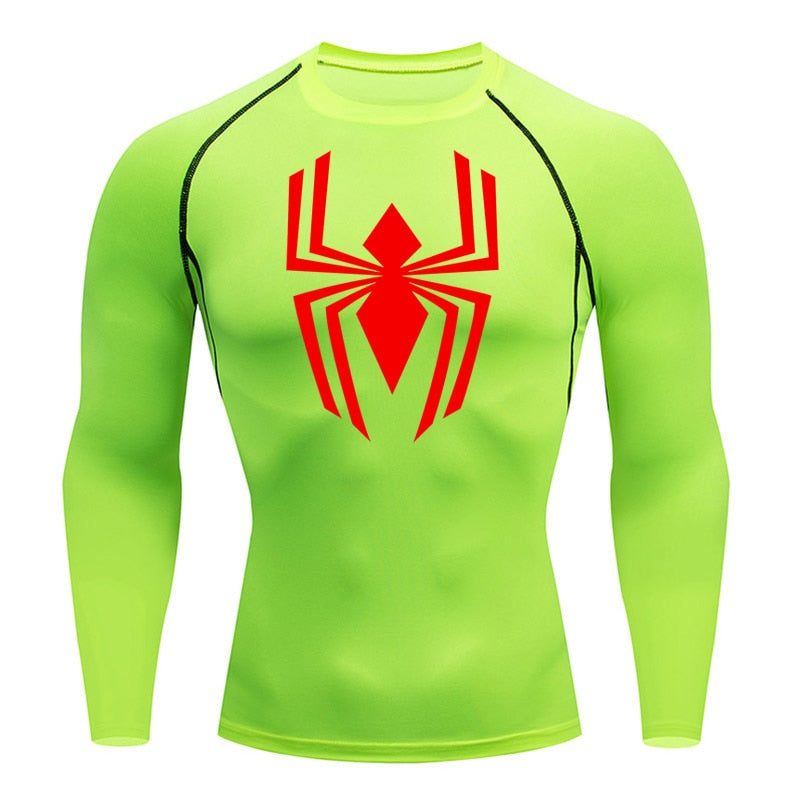 Spectacular Web-Slinging Long Sleeve Compression Shirt