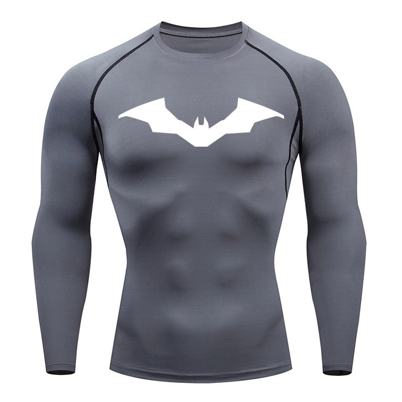 Pattinson Dark Knight Long Sleeve Compression Shirt