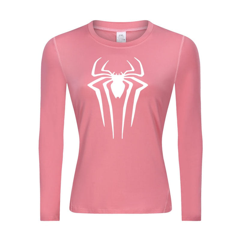 Web-Slinging Woman's Long Sleeve Compression Shirt