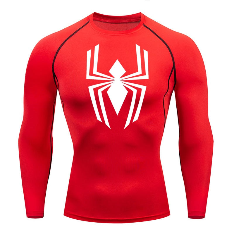 Spectacular Web-Slinging Long Sleeve Compression Shirt