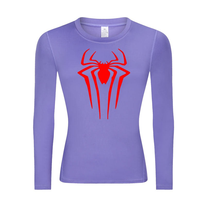 Web-Slinging Woman's Long Sleeve Compression Shirt