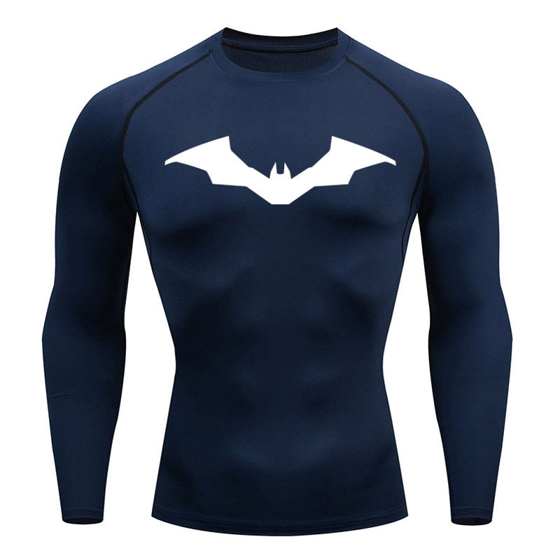 Pattinson Dark Knight Long Sleeve Compression Shirt