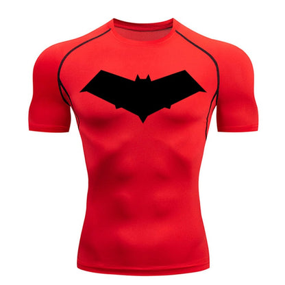 Red Hooded Vigilante Long Sleeve Compression Shirt