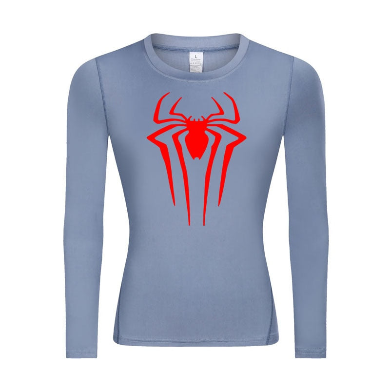 Web-Slinging Woman's Long Sleeve Compression Shirt