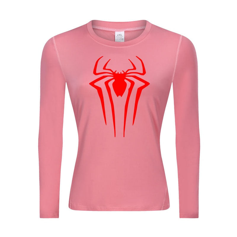 Web-Slinging Woman's Long Sleeve Compression Shirt