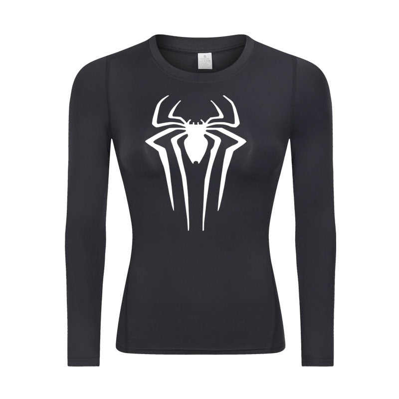 Web-Slinging Woman's Long Sleeve Compression Shirt