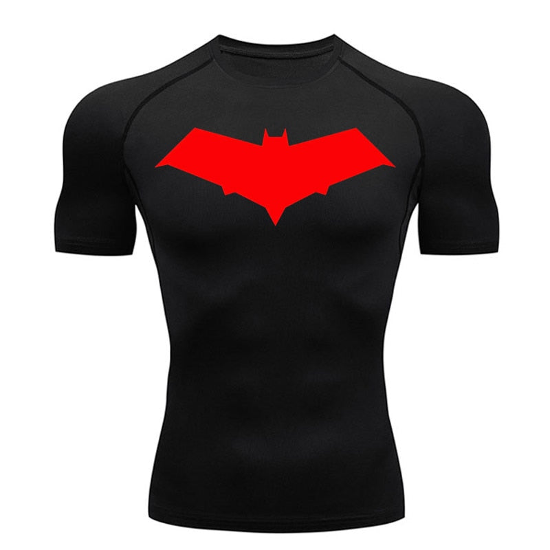 Red Hooded Vigilante Compression Shirt