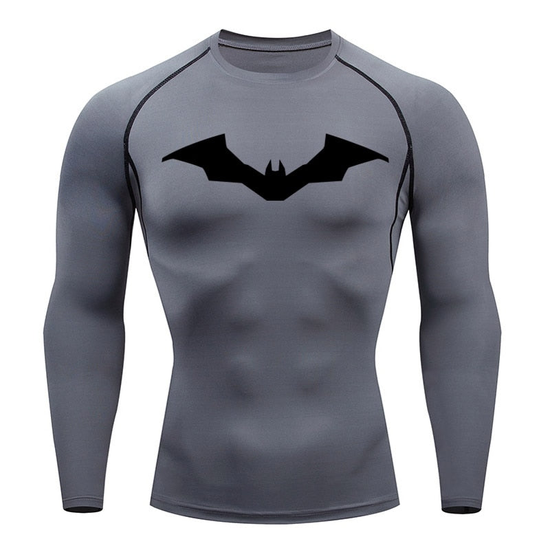 Pattinson Dark Knight Long Sleeve Compression Shirt