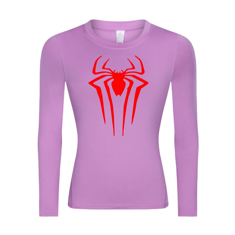 Web-Slinging Woman's Long Sleeve Compression Shirt