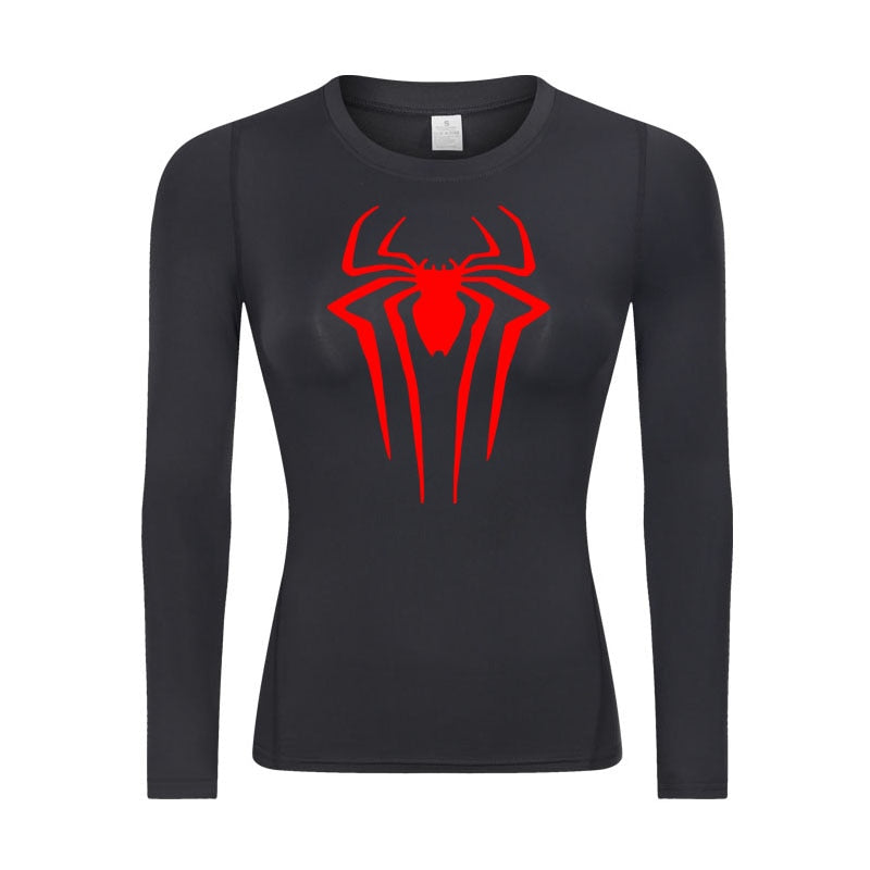 Web-Slinging Woman's Long Sleeve Compression Shirt