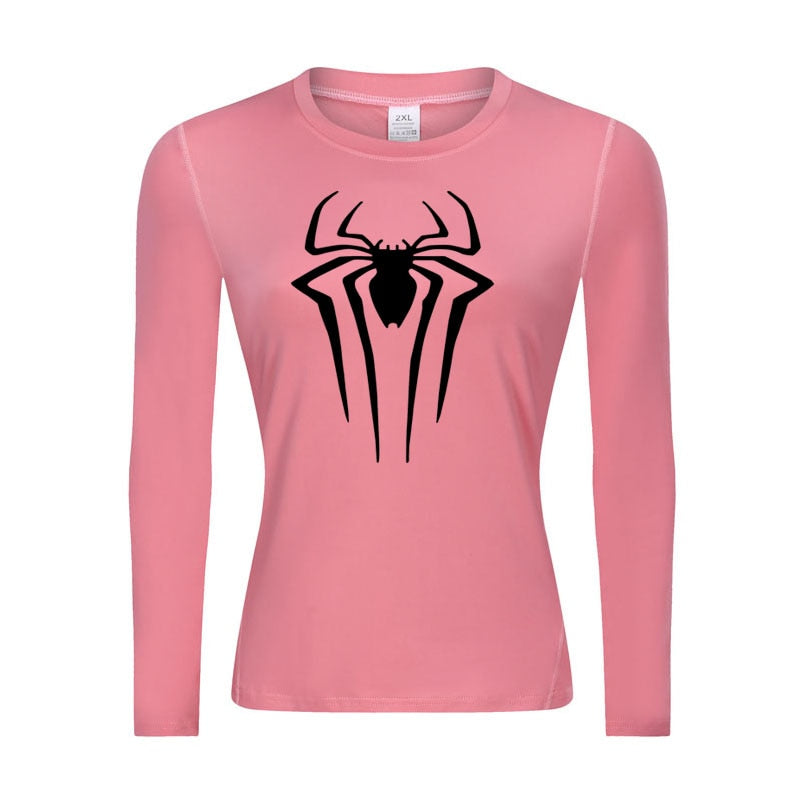 Web-Slinging Woman's Long Sleeve Compression Shirt