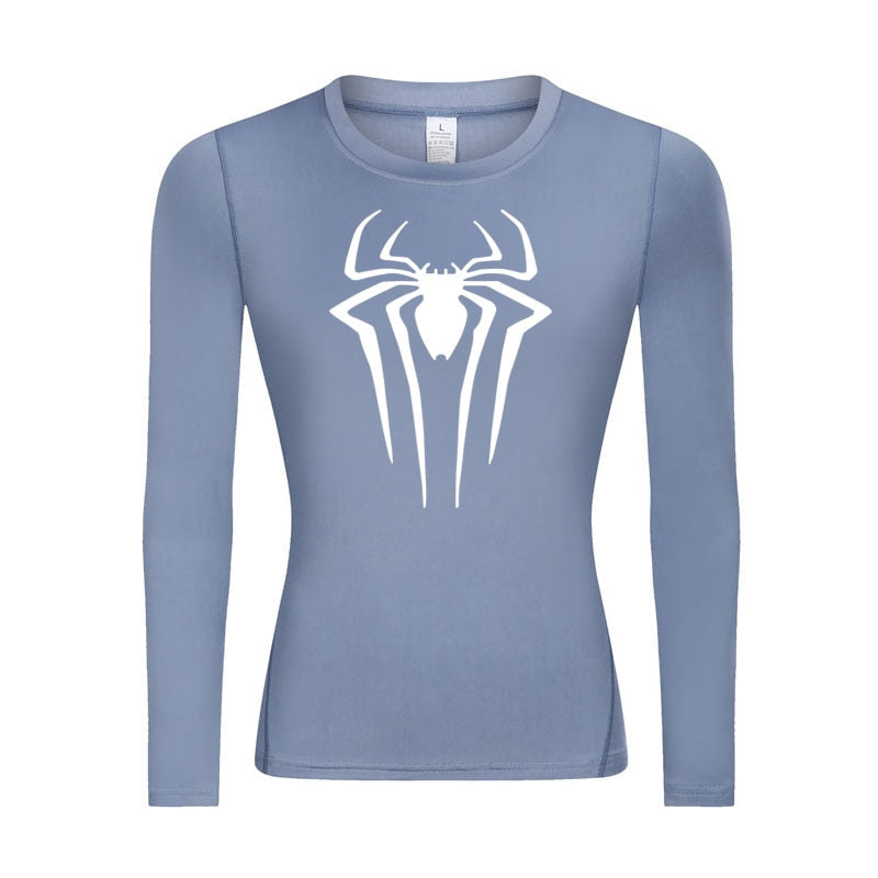 Web-Slinging Woman's Long Sleeve Compression Shirt