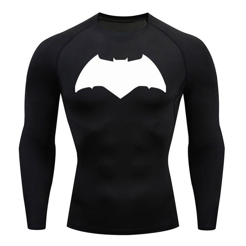 Affleck Dark Knight Long Sleeve Compression Shirt